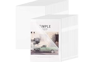 ZCZN 45 carpetas de plástico A4 con bolsa para documentos de color transparente, de plástico, para archivar o archivar papel, documentos, etc. - 31 x 22 cm…