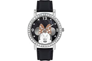 Minnie Mouse MN1148 Orologio Analogico Quarzo, Donna , Cinturino in PU, Bianco