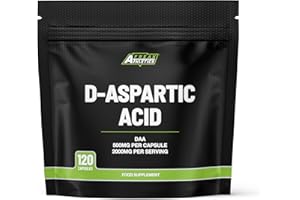 Freak Athletics D Aspartic Acid 120 Capsules - 2000mg Per Serving High Strength Amino Acid Supplements UK Made