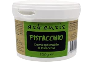 ASTENSIS Crema Spalmabile Gusto Pistacchio - 500 Grammi - Adatta Per Dolci, Colazioni, Prodotti di Pasticceria