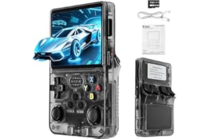 SKRMOONING R36S Retro Handheld Game Console with 64G Built-in 20000+ Classic Games, Open Source Linux System,3.5-Inch Screen (Black)