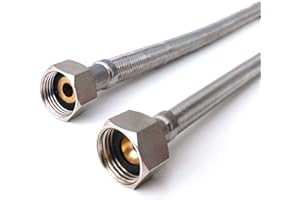 XCEL HOME 2 mangueras flexibles de conector flexible de 50 cm de longitud de 1/2 x 3/8 pulgadas