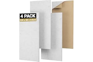 TONOR 4 PCS Paneles Acusticos, 120 x 60 x 0,9 cm, Paneles Acústicos Totalmente Autoadhesivos, Paneles de Reducción de Ruido y Eco, Tratamiento Acústico para Estudios, Viviendas, Oficinas, Gris