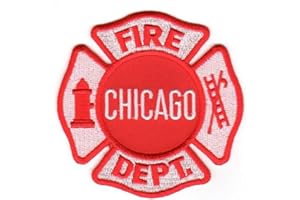 feuer1 Chicago Fire Dept. Abzeichen, 8,7 x 8,7 cm