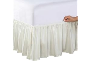 BED MAKER'S Levinsohn Magic Cama Falda de Volantes, Nunca Lift su colchón, 14 "Drop Longitud, Reunidos Volantes de Estilo clásico