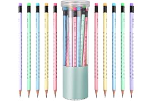 ruggito 30 Stück HB Bleistifte, Dreikant Bleistifte Kinder mit Radiergummi, Kinder Schüler Schreiben Zeichenwerkzeuge für Prüfungen, Schule, Büro, Zeichnen und Skizzieren