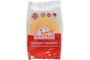 HeatPaxx Scaldamuscoli, 8 Ore, Confezione Risparmio, Cerotti Termici Unisex, Bianco, 10 Pezzi
