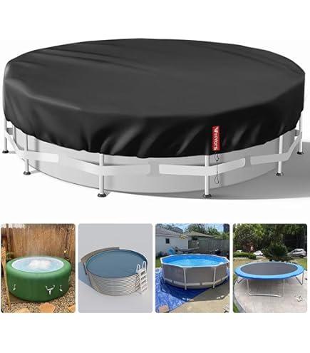 Poolkissen Winter Rund XXL 122x122cm - Aufblasbares Luftkissen Mit Gummizug Für Pool-Überwinterung