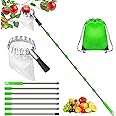 Hysagtek Fruit Picker Apple Picker with Telescopic Handle Fruit Picker Tool 2.8 Meter Long Fruit Picker Tool with Telescopic Pole and Storage Bag Fruit Grabber for Cherry Berry Orange Lemon Pear