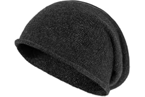 Villand Bonnet décontracté en Cachemire Pur à 100% pour Femmes, Bonnet en Cachemire Doux et Chaud pour Dames.