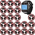 HCLSHOP Wireless Calling System,Restaurant Paging System Wrist Pager Rechargeable Battery 1 Receiver 20 Call Button for Restaurant Hotel Clinic