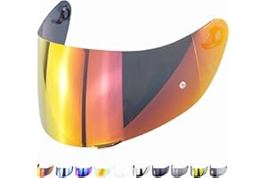 Everalo Visiere Compatible avec Agv K1 - K1s - K3sv - K5 - K55 - S4sv - Stealth SV - Strada - Skyline - Horizon - Compact - Numo - Numo Evo - Visière Gt2 Casque - Pinlock Ready (Rouge)