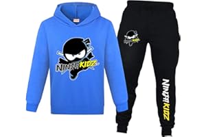 Banxidi Ninja Kidz Boys Tracksuit Hoodies Kids Sweatshirt Long Sleeve for 2-piece Sets Sportswear Clothing 2-13Years