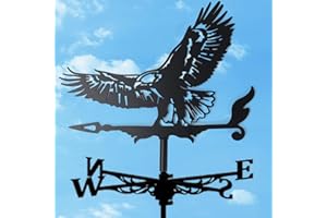 EliphonTowne Girouette décorative en métal avec aigle noir