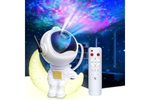 MIDTOY Astronauta Proyector Galaxy, Proyector Estrellas Techo con Luz Nocturna Infantil, 9 Modos, 360° Rotación, Mando a Distancia, Lampara Luna para Decoracion Hogar, Regalos para Niños y Adultos