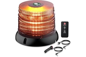EYPINS 72 LED 72 W Luce Lampeggiante Senza Fili con Telecomando, Luce Rotante con Accendisigari e Cavo di Ricarica USB,Base Magnetica,E57/IP65,Coperchio Nero,per Auto Trattore,Camion,12 V/24 V