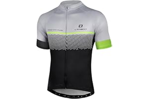 LAMEDA Kurzarm Radtrikot Herren Elastische Atmungsaktive T-Shirt Jersey Funktionsshirt Schnell Trocknen Stoff Fahrradtrikot für Radsport Outdoor Sport
