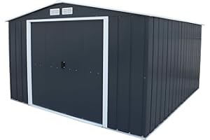Duramax Eco 10 x 12, Capannone per Attrezzi da Giardino in Metallo zincato a Caldo, Anthracite