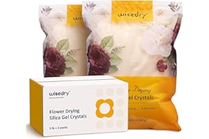 wisedry 4,5 kg kryształy do suszenia kwiatów z żelu krzemionkowego, 2 opakowania po 2,3 kg, wskazujące kolory, wielokrotnego użytku