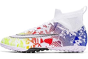 WEJIESS Football Boots Men Cleats Soccer Shoes Professional Spikes Football Competition Shoes Boys' Soccer Shoes Lace Up Training Sneakers