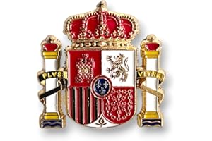 ADCSHOP Pin Escudo del Reino de España 2,5x2 cm | Aleación Zamak con Esmalte a Color | Broche Tipo Mariposa | Emblema Nacional de España | para Ropa, Mochilas y Gorras