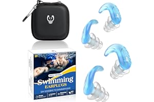 NAIICUTE Tapones para los Oídos para Natación 2 pares, Silicona tapones oidos para adultos niños, Hermético al agua Reducción de ruido y presión para Piscina, Ducharse, surf, Bañarse y Deportes acuáticos