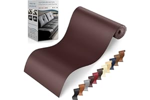YAFLC Patch de Réparation en Cuir Marron foncé, 10x160cm Kit de Patch en Cuir, Patch Cuir Rénovation pour Sièges de Voiture, Canapés, Sacs à Main, Vestes, Meubles.
