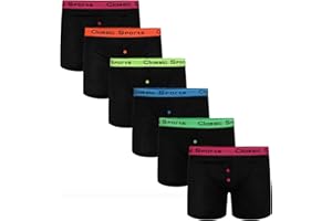 Sock Stack Boys Boxer Shorts 6 Pairs Of Kids Neon Boxershorts Classic Boxers Underwear