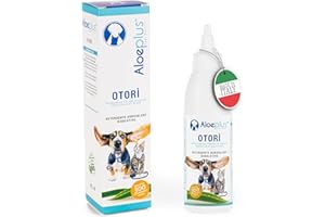 Aloeplus Otorì Detergente Orecchie Cane 125ml - per Pulizia Orecchie Cane e Gatti, 100% Naturale Aloe Arborescens BIO, Tea Tree Oil, Azione Emolliente e Lenitiva Contro Prurito Cane (1.Confezione)