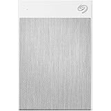 Seagate 1 TB Backup Plus Ultra Touch USB-C + USB 3.0 Portable External Hard Drive (White)