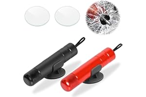 QTTVBTNA 2er Set Auto Sicherheitshammer Notfallhammer Auto Mit Gurtschneider, Car Emergency Escape Tool, Kompakter Tragbarer Sicherheitsgurtschneider, Notfall-Hammerdex, Glasbrecher Auto Essentials