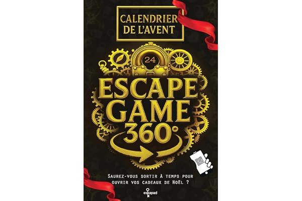 Calendrier de l’Avent Escape Game 360: 24 énigmes interactives et immersives en 360° - Livre Jeux pour adultes - Sortirez-vous à temps pour ouvrir vos cadeaux de Noël ?