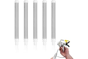 SANGCCA Filtres pour Pistolet à Peinture Airless Wagner, 5 Pièces 60 Mesh Éléments De Filtre À Pistolet À Pulvériser Airless Acier Inoxydable, Résistants à la Corrosion, Type à Pousser - 100mm