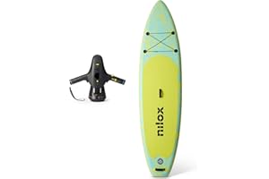 Nilox Tavola Gonfiabile per Stand Up Paddle in PVC, Completa di Accessori con Zaino, Pagaia, Pompa, Leash, 3 Pinne, Tavola da 335 x 84 x 15 cm