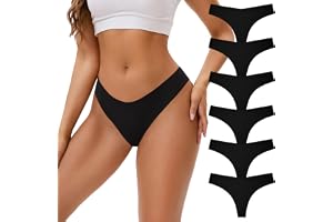 INNERSY Stringtrosa dam sömlösa sexiga sömlösa trosor tunna sömlösa underkläder 6-pack