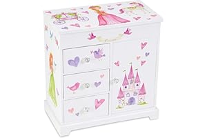 Jewelkeeper Portagioie con Cassetti – Scatola Musicale per Bambine con Melodia della Fata Confetto – Design della Principessa delle Fate e dell’Unicorno – ‎24x20x24 cm