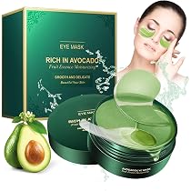 60 Augenpads Mit Avocado & Kollagen – Gegen Augenringe, Tränensäcke & Falten, Mit Hyaluronsäure