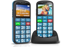 ukuu Seniorenhandy mit SOS-Taste & Ladestation – Großtasten-Telefon mit USB-C, 1000mAh Akku und 1,8-Zoll Display | Extra lauter Ton | Einfache Bedienung