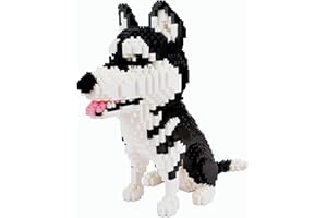 Aigidusansu Siberian Husky Pet Dogs Micro Building Block Set, 1900 Pieces Animals Dog Mini Bricks kit,Advent calendar 2024,Cute Birthday Gifts Prizes for Adults and 14+Teens