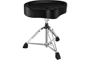 Donner Drum Stool Adjustable Drum Throne Padded Stool Motorcycle Style Drum Chair for Music Show