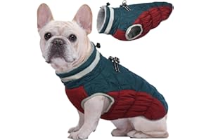 Kuoser Hundemantel Winter für kleine Hunde Wasserdicht & Winddicht, Warme Hundejacke mit Fleecefutter Reflektoren Reißverschluss, Pelzkragen & D-Ring – Outdoor Hundebekleidung, S