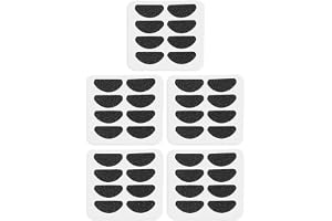 20 par näsdynor för glasögon, EVA-svamp-glasögon-näskuddar, bundna glasögon-näskuddar, halkfria och bekväma, lämpliga för solglasögon, närsynthetsglasögon, glasögonbågar (svart, D-typ)