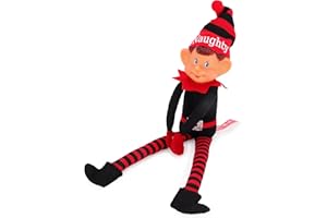 Toyland® Elves with Attitude Peluche de Elfo Travieso Rojo y Negro de 35 cm (14") - Gorro y piernas de Punto - Cara traviesa de Vinilo y Manos pegadas - ¡Diversión Festiva para Todos!