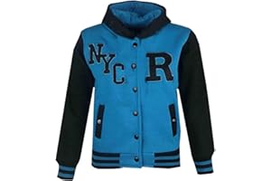A2Z4KIDS A2Z 4 Kids® Bambini Ragazze Ragazzi R Fashion NYC Fox Baseball Cappuccia Giacca Varsity Felpa Con Cappuccia Nuova Etá 2 3 4 5 6 7 8 9 10 11 12 13 Anni