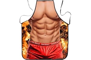 RDNKVB Sexy Kochschürze für Männer - Lustige Muskel- und Küchenschürze für Grillparty - Erwachsenenschürze als Geschenk