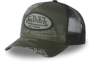 Von Dutch Casquette Homme & Femme, Casquette Trucker Ajustable avec Snapback