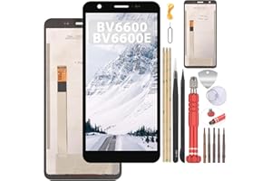 YHX-OU Display per Blackview BV6600 BV6600E - Display LCD con Schermo Touch Screen di Ricambio per Schermo Colore: Nero