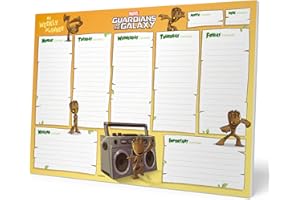 Grupo Erik: Planning da Tavolo A4 Marvel Groot, Planner settimanale con 54 fogli a strappo, 21 x 29,7 cm, Agenda Organizer, To Do List Planner, Planner settimanale da scrivania