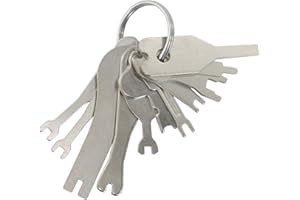 CLNYRWCB Emergency Light Test Key Kit - 11 Piece Metal Fish Key Set Compatible with Simplex, Kidde Emergency Lighting System Maintenance