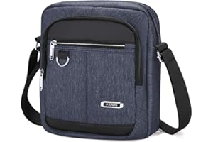 BAIGIO Bolso Bandolera Hombre Pequeña,Bolso de Hombro para iPad MINI/Tableta hasta 7,9 Pulgadas,Bolsa Messenger para Viaje Casual Oficina Uso Diario